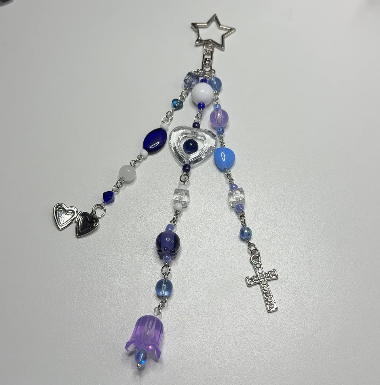 BLUEBERRY LOCKET KEYCHAIN