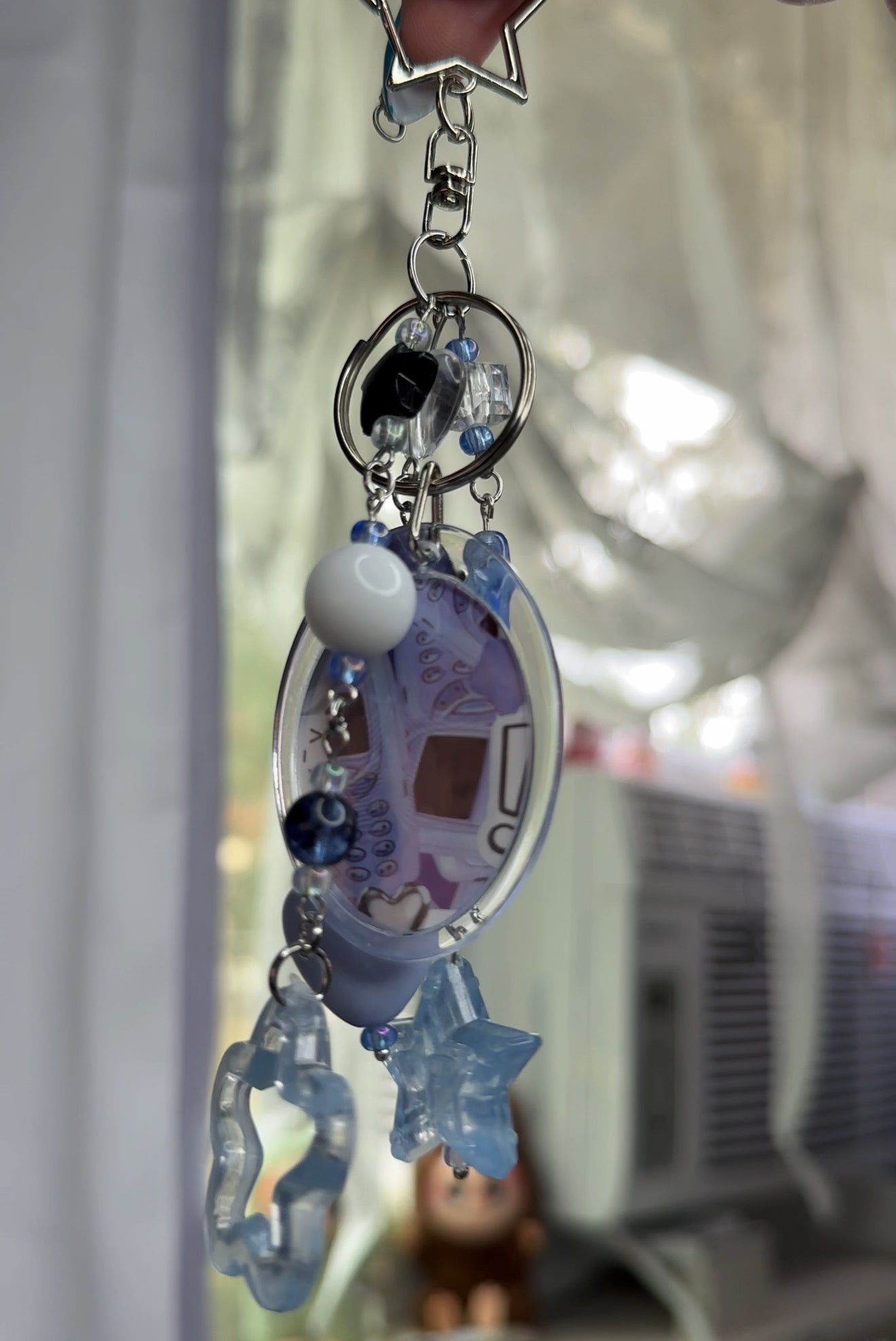 DOUBLE SIDED STICKER COLLAGE KEYCHAIN