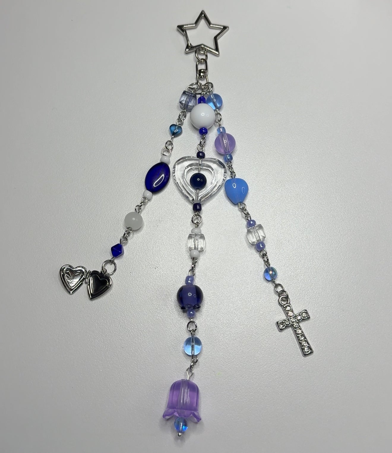 BLUEBERRY LOCKET KEYCHAIN