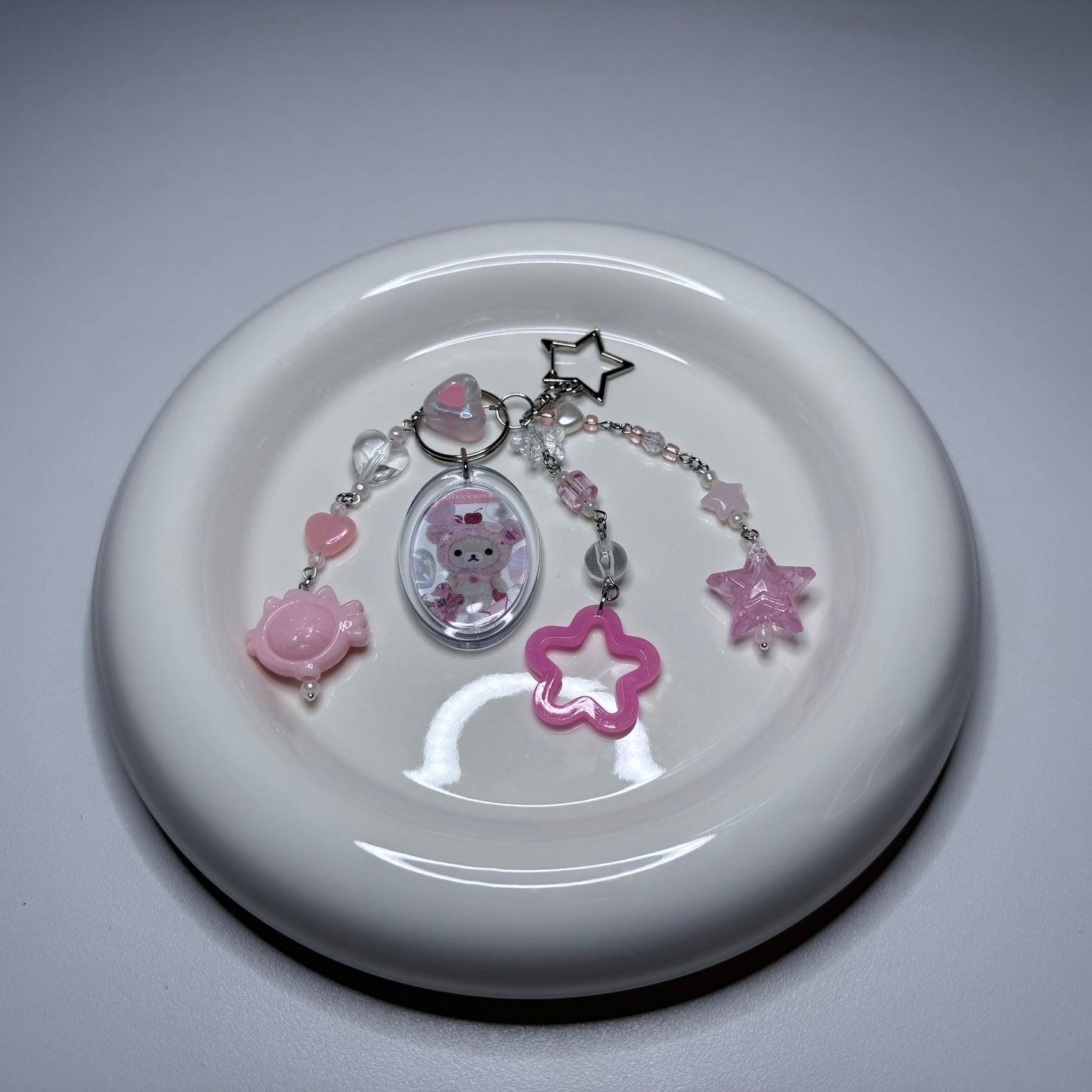 DOUBLE SIDED STICKER COLLAGE KEYCHAIN