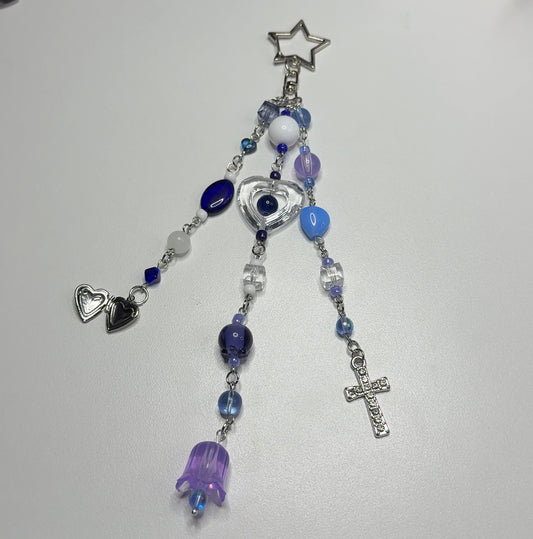 BLUEBERRY LOCKET KEYCHAIN
