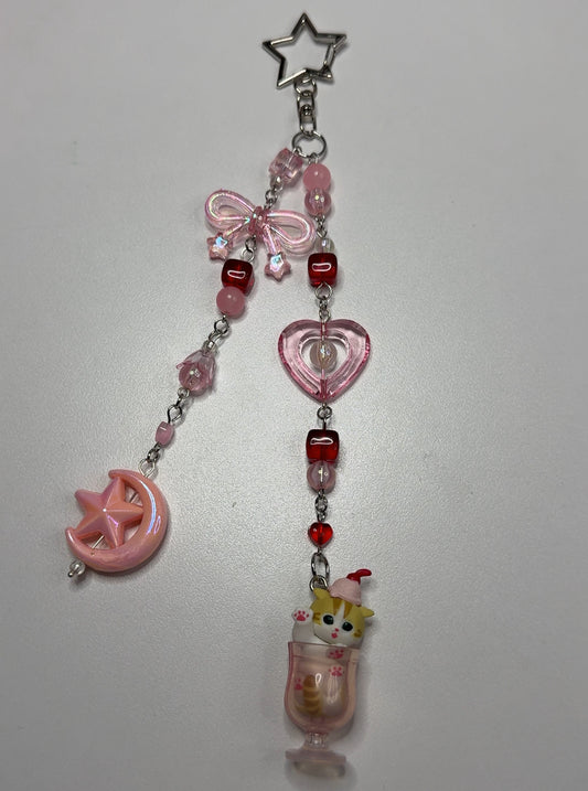 KITTY MILKSHAKE KEYCHAIN